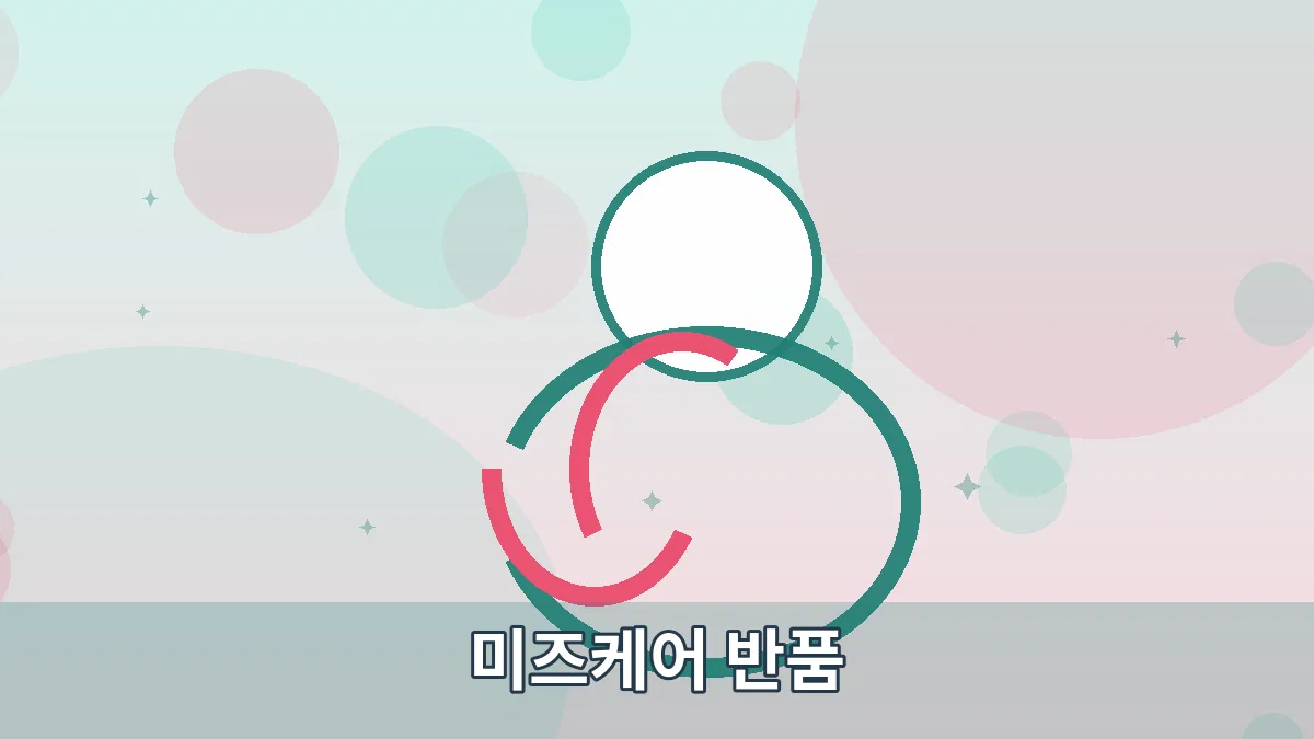 미즈케어 반품 안내 이미지